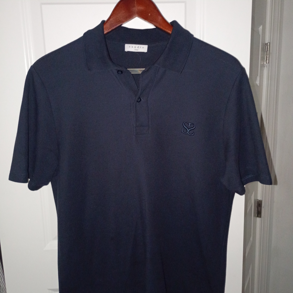 Sandro Navy Polo Shirt